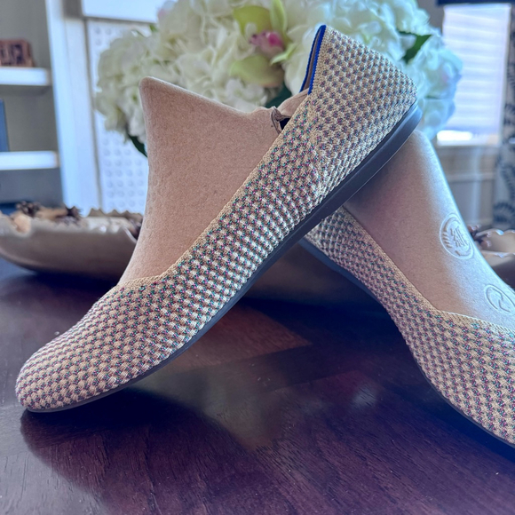 Rothys Limited Edition Multi Metallic Sparkling The Round Flats Shoes Size 11 - Picture 6 of 14